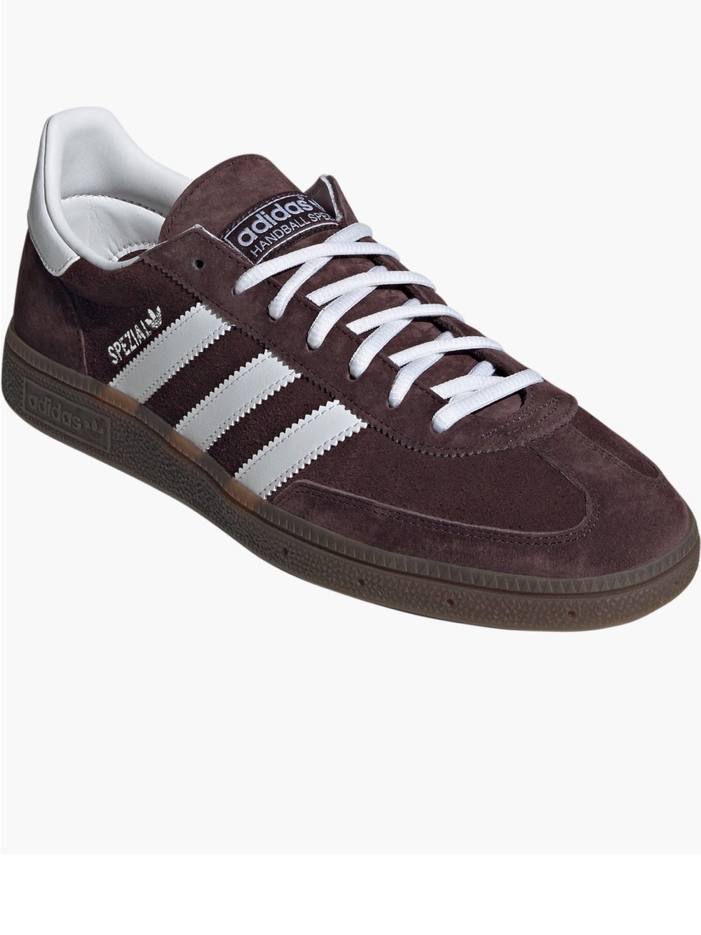adidas Brown Suede Sneakers with White Stripes